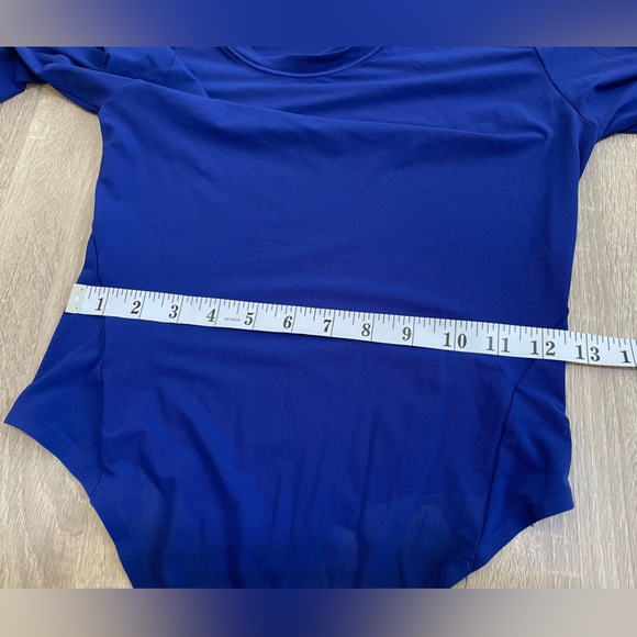 LULULEMON Wundermost Nulu Mesh Long-Sleeve Crewneck Bodysuit - Blue - Picture 9 of 11